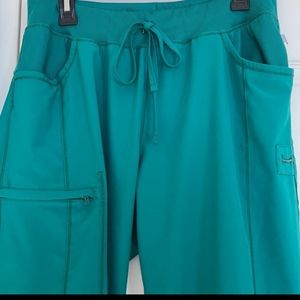 ONE pair of Cherokee Infinity green scrub pants